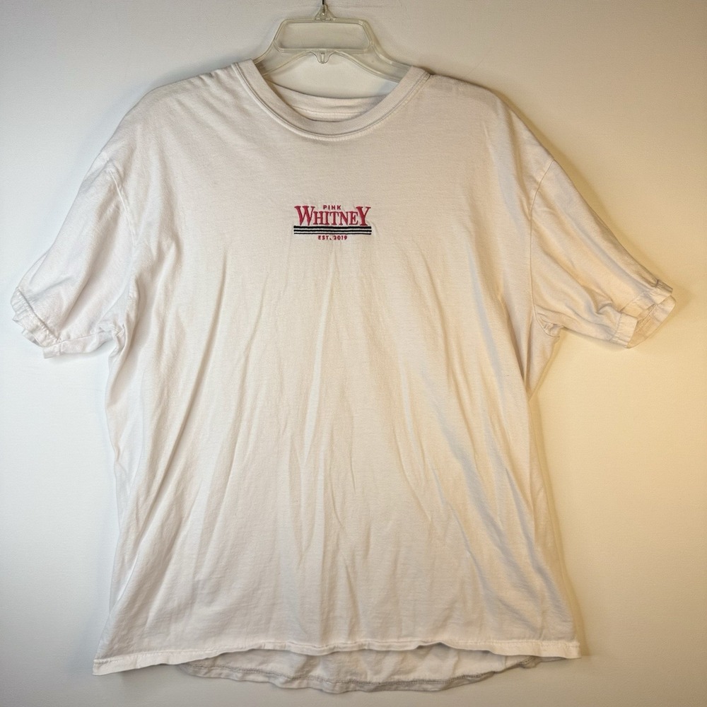 Comfort Colors Pink Whitney Mens XL White T-shirt